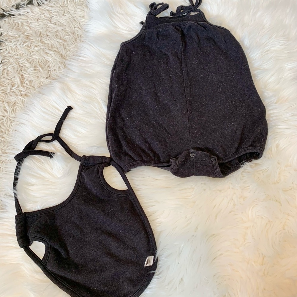 Designer Bubble Romper + Bib Set